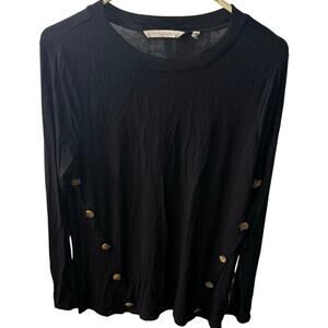 Soft Surroundings Women’s Long Sleeve Tunic with Buttons on Side PM